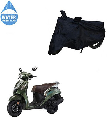 SRENTERPRISES Two Wheeler Cover for Yamaha(Fascino, Black)