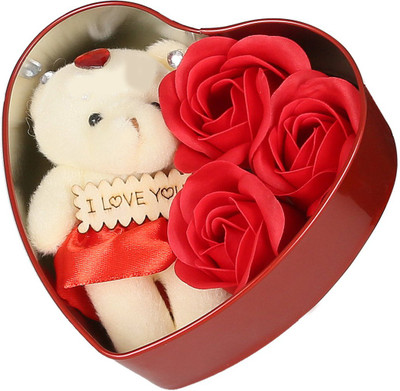 SHRISHA CREATION Soft Toy, Artificial Flower Gift Set