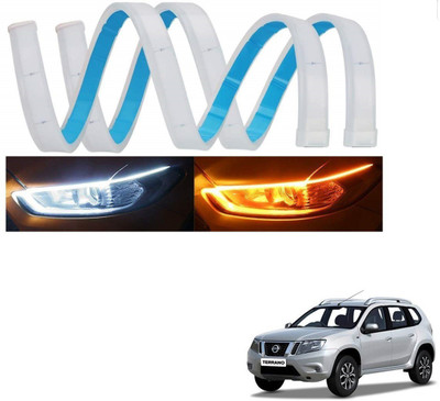 AuTO ADDiCT Ext-LED-DRL-59 Headlight Car LED for Nissan (12 V, 18 W)(Terrano, Pack of 2)