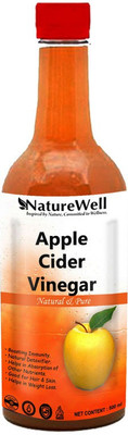 Naturewell Raw Apple Cider Vinegar with Mother for Weight Loss Vinegar (500ML/REGE) Vinegar(500 ml)