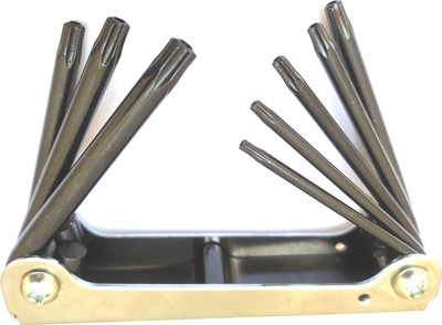 Inditrust High Quality 8pc Torx allen key set Size T9 T10 T15 T20 T25 T27 T30 and T40 Allen Key Set