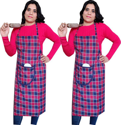 A3P the smart choice Cotton Home Use Apron - Free Size(Multicolor, Pack of 2)