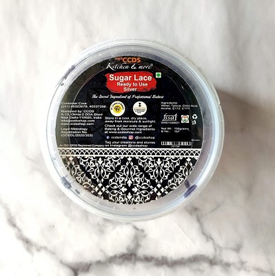 CCDS READY TO USE SUGAR LACE Cake Lace Silver Sugar Paste(150 g)