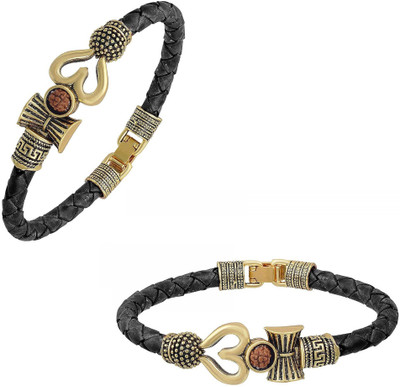 Utkarsh Leather Bracelet Set(Pack of 2)