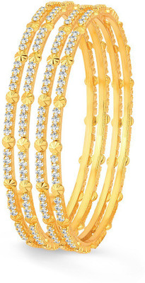 Sukkhi Copper Diamond Gold-plated Bangle Set(Pack of 4)