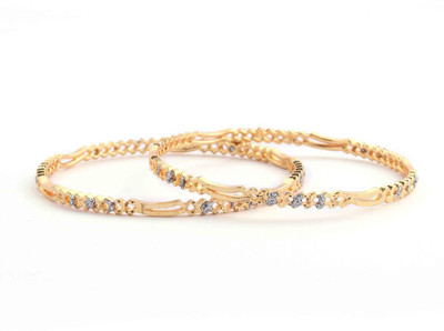 Sehbhagi Alloy Zircon Gold-plated Bangle
