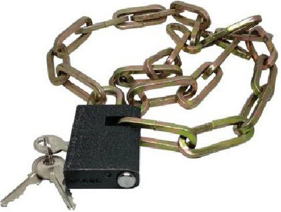 THE MORNING PLAY Heavy Metal 3-FEET Chain with Lock (3 KEY) Bike, Cycle Lock, Luggage Safety Cycle Lock