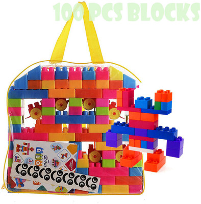 BOZICA NEW ARRIVAL 100 Pcs Building Blocks,Creative Learning Educational Toy For Kids Puzzle Assembling Shape Building Unbreakable Toy Set(100 Pieces)