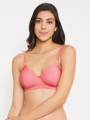 Clovia Women T-Shirt Lightly Padded Bra(Red)