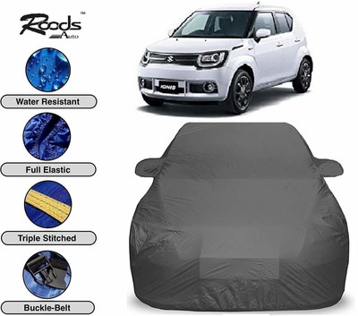 ROODS AUTO Car Cover For Maruti Suzuki Ignis (Without Mirror Pockets)(Grey)