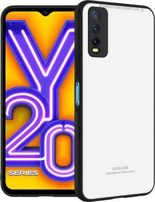 Nice Assoseries HUB Back Cover for VIVO Y20, VIVO Y12S, VIVO Y20I(White, Grip Case)