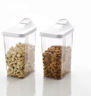 NMS TRADERS Plastic Cereal Dispenser  - 750 ml(Pack of 2, White)