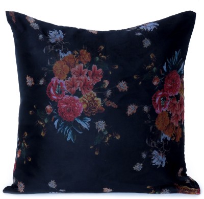 Oussum Floral Cushions Cover(Pack of 2, 45.72 cm*45.72 cm, Black)
