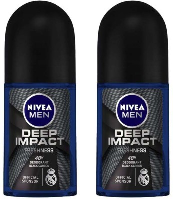 NIVEA Deep Impact Freshness Roll On 50ml Deodorant Roll-on  -  For Men(100 ml, Pack of 2)