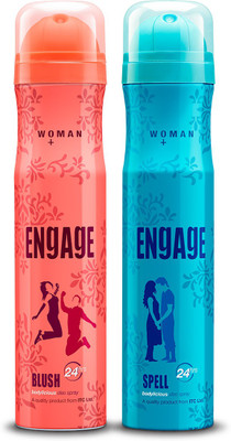 Engage Blush and Spell Deodorant Spray - For Women, Pack of 2 Deodorant Spray  -  For Women(300 ml, Pack of 2)