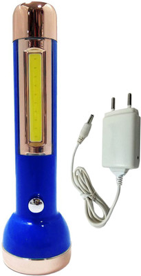 NXCXTR Rechargeable LED Torch Light and 1 COB Side Flashlight with Charger 7W Flashlight Torch Everyday Purpose Torch(Multicolor, 15 cm, Rechargeable)