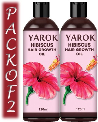 Yarok Hibiscus Hair regrowth oil With 14 Other Essential Ingredients for Men & Women Hair Oil PACK OF 2 Hair Oil(240 ml)