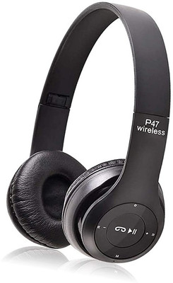 BUY SURETY P47 Wireless Bluetooth Foldable Headband Headphone OnEar Headset Bluetooth(Black, On the Ear)