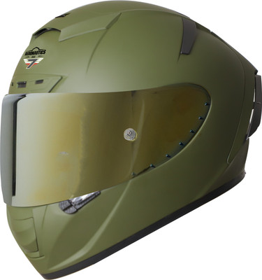 Steelbird SA-2 7Wings Super Aeronautics Full Face Helmet Motorbike Helmet(Dark Green)