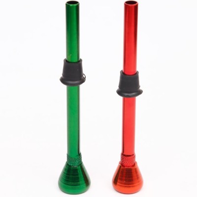 NATURE Aluminum Shooter Steel Inside Fitting Hookah Mouth Tip(Red, Green, Pack of 2)