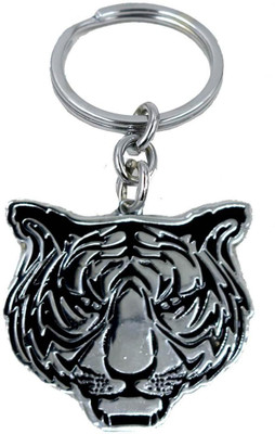 AFH Stylist Tiger Head Stainless Steel Silver Quality Decorative Key Chain for Gifting Key Chain