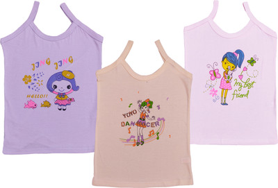 shreee Camisole For Baby Girls(Multicolor, Pack of 3)