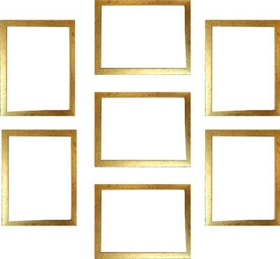 SUNINOW Wood Wall Photo Frame(Gold, 7 Photo(s), 7 x 5 inch)