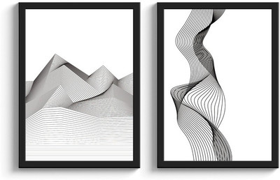 SC CREATIVES Set of 2 Data Visualization Dynamic Wave Framed Art Prints Painting with Plexi Glass Inches Wall Art Gift Posters for Wall Decor Wall Hangings - Black Frame | Ready To Hang Digital Reprint 11.69 inch x 9.27 inch Painting(With Frame, Pack of 2) SC CREATIVES Set of 2 Data Visualization Dynamic Wave Framed Art Prints Painting with Plexi Glass Inches Wall Art Gift Posters for Wall Decor Wall Hangings - Black Frame | Ready To Hang Digital Reprint 11.69 inch x 9.27 inch Painting(With Frame, Pack of 2)