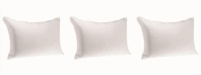 RomancePillow Polyester Fibre Solid Sleeping Pillow Pack of 3(White)