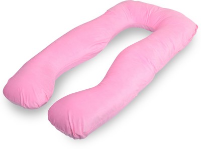 Mothersyard Microfibre Solid Pregnancy Pillow Pack of 1(Baby Pink)