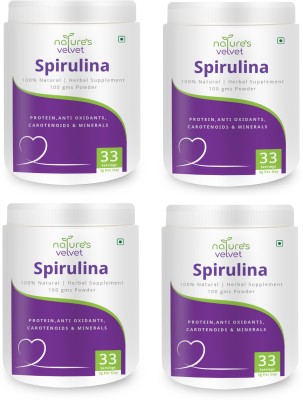 Natures Velvet Lifecare Spirulina powder, 100gms - pack of 4 Plant-Based Protein(400 g, natural)