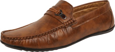 Shoes Kingdom Shoes_LB725 Mocassin Casuals Party Wear Loafers For Men(Tan)