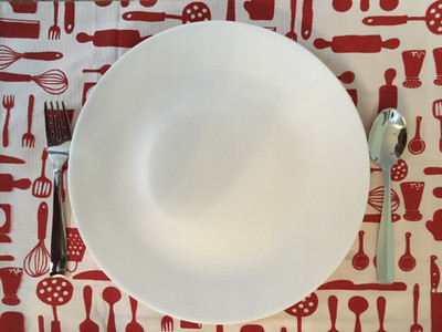BLUES AND YELLOWS Rectangular Pack of 6 Table Placemat(Red, Cotton)
