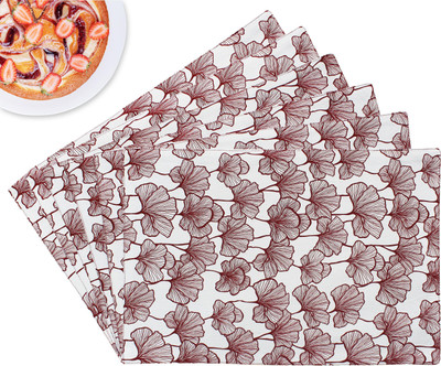 Flipkart SmartBuy Rectangular Pack of 6 Table Placemat(Red, White, Cotton)
