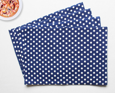 Flipkart SmartBuy Rectangular Pack of 4 Table Placemat(Yellow, White, Cotton)