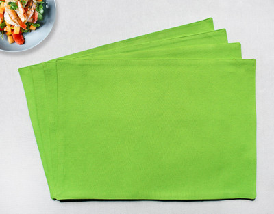 Flipkart SmartBuy Rectangular Pack of 4 Table Placemat(Green, Cotton)