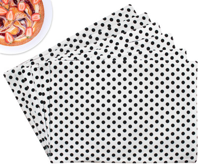 Flipkart SmartBuy Rectangular Pack of 6 Table Placemat(White, Black, Cotton)