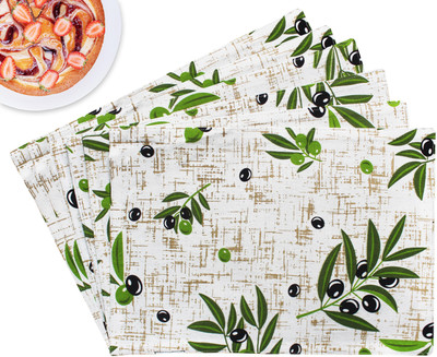 Flipkart SmartBuy Rectangular Pack of 6 Table Placemat(Green, Brown, Cotton)