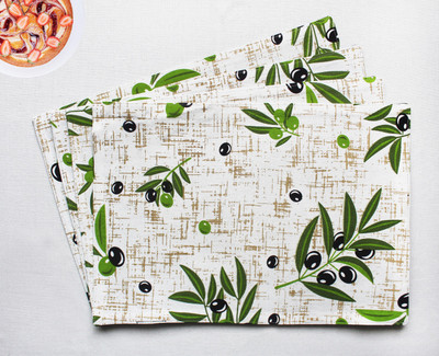 Flipkart SmartBuy Rectangular Pack of 4 Table Placemat(Green, Brown, Cotton)