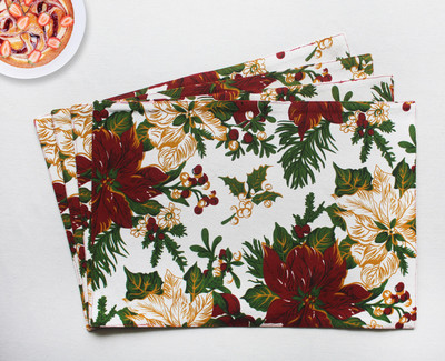 Flipkart SmartBuy Rectangular Pack of 4 Table Placemat(Multicolor, Cotton)