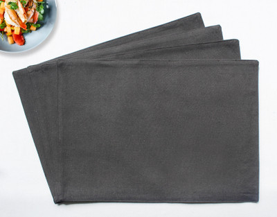 Flipkart SmartBuy Rectangular Pack of 4 Table Placemat(Grey, Cotton)