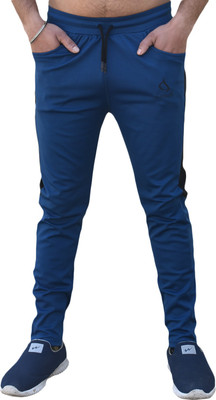 Cotson Solid Men Blue Track Pants
