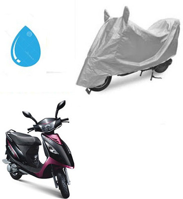 HYBRIDS COLLECTION Waterproof Two Wheeler Cover for TVS(Scooty Streak, Silver)