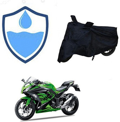 RPSENTTERPR Waterproof Two Wheeler Cover for Kawasaki(Ninja 300, Black)