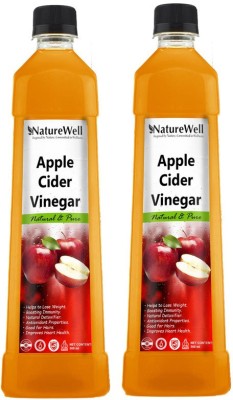 Naturewell Apple Cider Vinegar with Mother Vinegar For weight loss Pack Of 2 (RE) Ultra Vinegar(2 x 500 ml)
