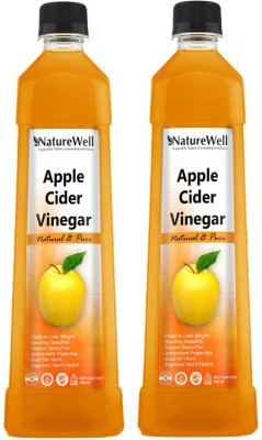 Naturewell Organic Apple Cider Vinegar with Mother for Weight Loss Vinegar Pack Of 2 Pro Vinegar(2 x 500 ml)