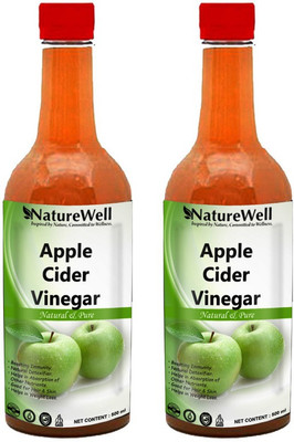 Naturewell Apple Cider Vinegar with Mother Vinegar For weight loss (500MLX2/GRE)Pro Vinegar(2 x 500 ml)