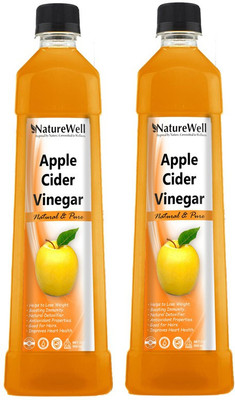 Naturewell Raw Apple Cider Vinegar with Mother for Weight Loss Vinegar Pack Of 2 (OR)Pro Vinegar(2 x 500 ml)