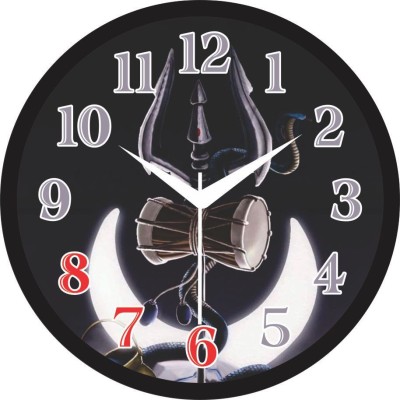 jaya enterprises Analog 26 cm X 26 cm Wall Clock(Black, With Glass, Standard)