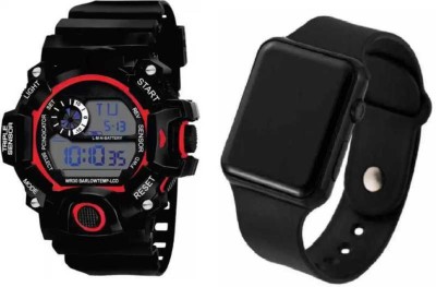 Wenlong ORIGINAL BEST DIGITAL KIDS-BOYS-G-SPORT LOOK BAND SHOCK CHRONOGRAPH RESISTANCE COMBO STYLISH NEW GENERATION WATCHES FOR KIDS Rubber Strap LED Square Dial Digital Watch - For Boys Digital Watch  - For Men